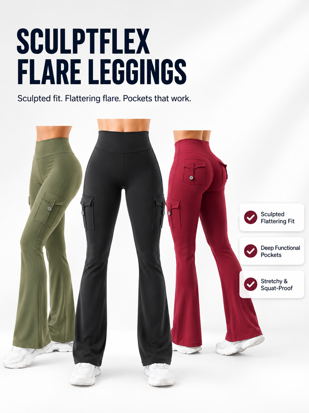 Uspoplarshop Flare Leggings pockets